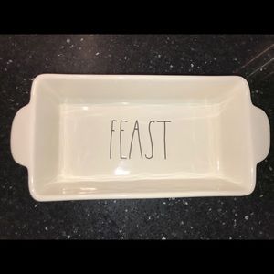 Rae Dunn Feast Thanksgiving Loaf Pan/Baking Dish